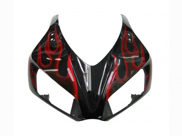 Beste Honda CBR1000RR Motorrad Verkleidung 2006-2007 - Glanzendes Schwarz Rot Flamme