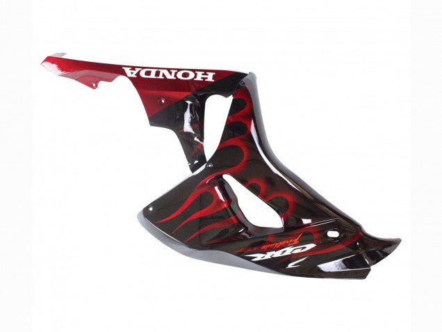 Beste Honda CBR1000RR Motorrad Verkleidung 2006-2007 - Glanzendes Schwarz Rot Flamme