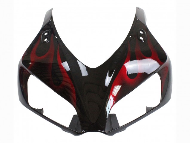 Beste Honda CBR1000RR Motorrad Verkleidung 2006-2007 - Glanzendes Schwarz Rot Flamme