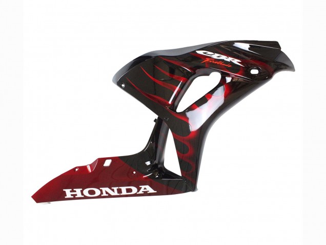 Beste Honda CBR1000RR Motorrad Verkleidung 2006-2007 - Glanzendes Schwarz Rot Flamme