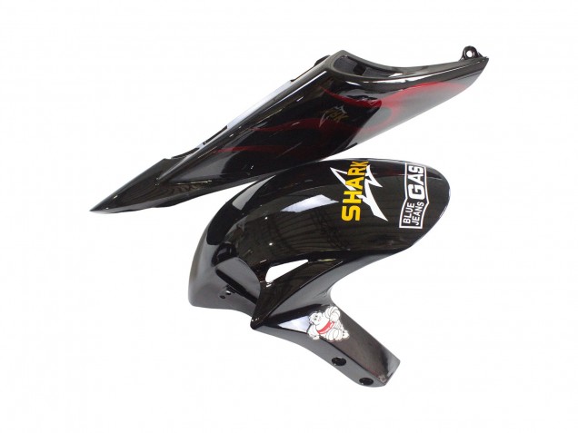 Beste Honda CBR1000RR Motorrad Verkleidung 2006-2007 - Glanzendes Schwarz Gelb Rot Flamme
