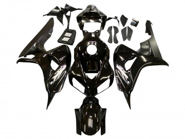 Beste Honda CBR1000RR Motorrad Verkleidung 2006-2007 - Glanzendes Schwarz Matt Schwarz