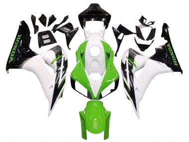 Beste Honda CBR1000RR Motorrad Verkleidung 2006-2007 - Weiss Grun Glanzendes Schwarz