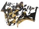 Beste Honda CBR1000RR Motorrad Verkleidung 2006-2007 - Gold Glanzendes Schwarz