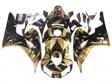 Beste Honda CBR1000RR Motorrad Verkleidung 2006-2007 - Gold Glanzendes Schwarz