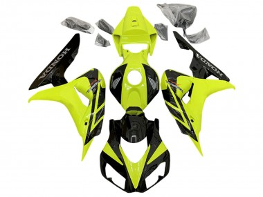 Beste Honda CBR1000RR Motorrad Verkleidung 2006-2007 - Gelb Glanzendes Schwarz