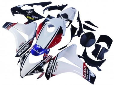 Beste Honda CBR1000RR Motorrad Verkleidung 2008-2011 - Weiss Rot Blau Schwarz Stern Lee Carrera