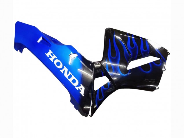 Beste Honda CBR600RR Motorrad Verkleidung 2005-2006 - Glanzendes Schwarz Blau Flamme