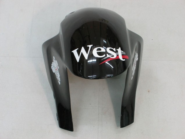 Beste Honda CBR600RR Motorrad Verkleidung 2005-2006 - Glanzendes Schwarz Weiss West