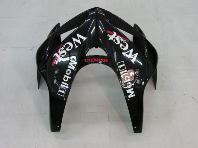 Beste Honda CBR600RR Motorrad Verkleidung 2005-2006 - Glanzendes Schwarz Weiss West