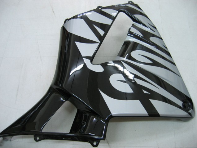 Beste Honda CBR600RR Motorrad Verkleidung 2005-2006 - Glanzendes Schwarz Grau Flamme