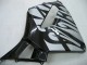 Beste Honda CBR600RR Motorrad Verkleidung 2005-2006 - Glanzendes Schwarz Grau Flamme