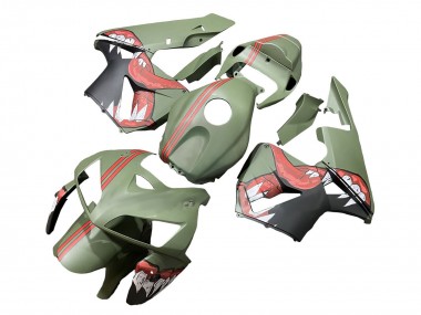 Beste Honda CBR600RR Motorrad Verkleidung 2005-2006 - Grun Rot Hai