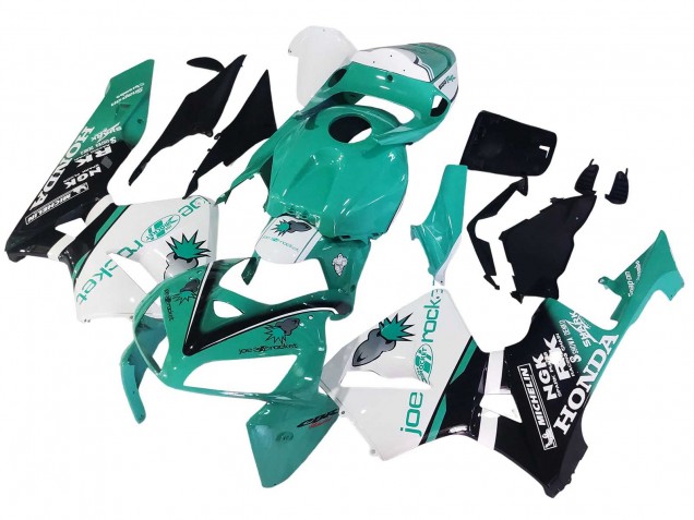 Beste Honda CBR600RR Motorrad Verkleidung 2005-2006 - Hellgrun Weiss Glanzendes Schwarz Joe Rocket