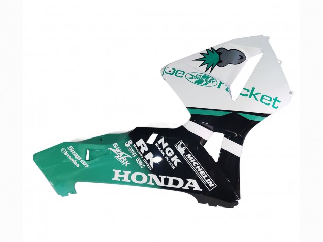 Beste Honda CBR600RR Motorrad Verkleidung 2005-2006 - Hellgrun Weiss Glanzendes Schwarz Joe Rocket