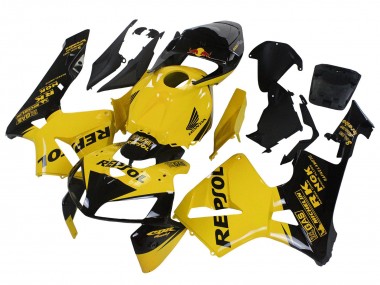 Beste Honda CBR600RR Motorrad Verkleidung 2005-2006 - Gelb Schwarz Repsol