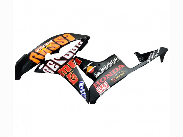 Beste Honda CBR600RR Motorrad Verkleidung 2007-2008 - Matt Schwarz Orange Rot Rossi Repsol 46