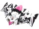 Beste Kawasaki ZX10R Motorrad Verkleidung 2004-2005 - Schwarz Rosa Weiss Playboy Motul