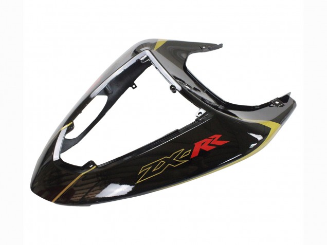 Beste Kawasaki ZX10R Motorrad Verkleidung 2006-2007 - Schwarz Rot Gold BACARDI