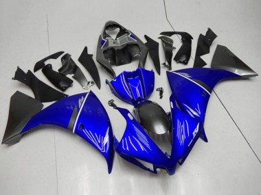 Beste Yamaha YZF R1 Motorrad Verkleidung 2012-2014 - Blau Weiss Glanzendes Schwarz