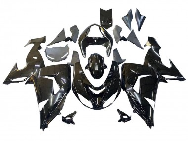 Beste Kawasaki ZX10R Motorrad Verkleidung 2006-2007 - Glanzendes Schwarz