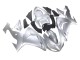 Beste Kawasaki ZX10R Motorrad Verkleidung 2006-2007 - Silber Schwarz Ninja