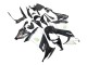 Beste Kawasaki ZX10R Motorrad Verkleidung 2008-2010 - Glanzendes Schwarz Weiss Grun Monster Elf