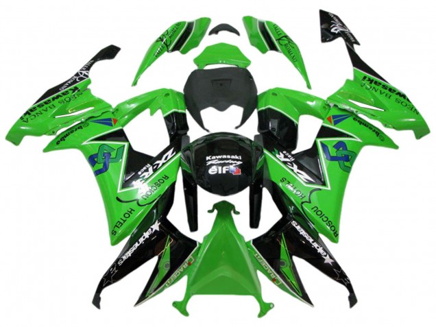 Beste Kawasaki ZX10R Motorrad Verkleidung 2008-2010 - Grun Glanzendes Schwarz Rosciou Hotels