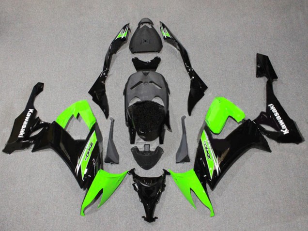 Beste Kawasaki ZX10R Motorrad Verkleidung 2008-2010 - Grun Glanzendes Schwarz