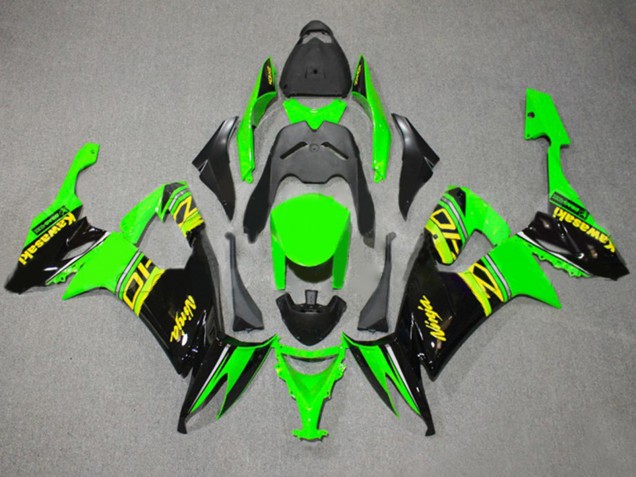 Beste Kawasaki ZX10R Motorrad Verkleidung 2008-2010 - Grun Glanzendes Schwarz Gelb