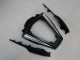 Beste Kawasaki ZX10R Motorrad Verkleidung 2011-2015 - Glanzendes Schwarz Weiss Elf Schnee Aufkleber