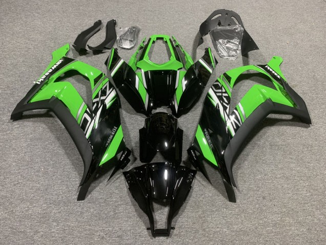 Beste Kawasaki ZX10R Motorrad Verkleidung 2011-2015 - Grun Glanzendes Schwarz Matt Schwarz