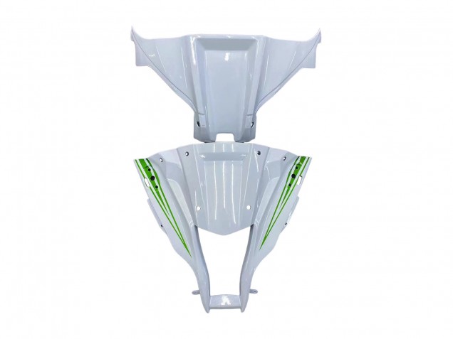Beste Kawasaki ZX10R Motorrad Verkleidung 2011-2015 - Weiss Grun Streifen Schwarz Ninja