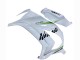 Beste Kawasaki ZX10R Motorrad Verkleidung 2011-2015 - Weiss Grun Streifen Schwarz Ninja