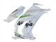 Beste Kawasaki ZX10R Motorrad Verkleidung 2011-2015 - Weiss Grun Streifen Schwarz Ninja