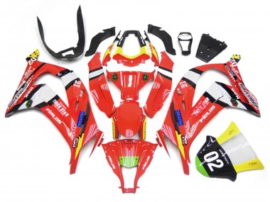 Beste Kawasaki ZX10R Motorrad Verkleidung 2011-2015 - Rot Gelb Weiss Schwarz Grun Blau Trick Star 02
