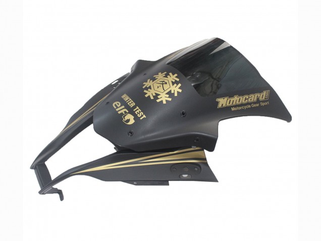Beste Kawasaki ZX10R Motorrad Verkleidung 2011-2015 - Matt Schwarz Gold Schnee Elf