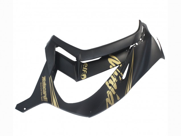 Beste Kawasaki ZX10R Motorrad Verkleidung 2011-2015 - Matt Schwarz Gold Schnee Elf