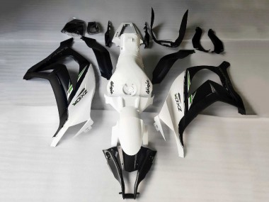 Beste Kawasaki ZX10R Motorrad Verkleidung 2011-2015 - Weiss Matt Schwarz Grun Aufkleber