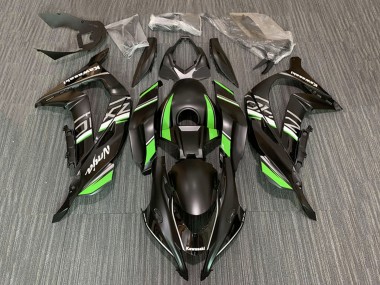 Beste Kawasaki ZX10R Motorrad Verkleidung 2016-2020 - Matt Schwarz Grun Weiss Ninja