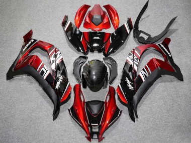 Beste Kawasaki ZX10R Motorrad Verkleidung 2016-2020 - Rot Glanzendes Schwarz Weiss