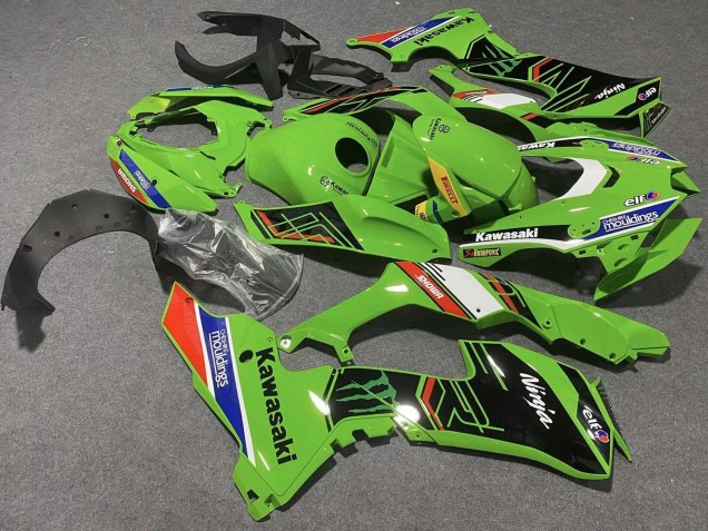 Beste Kawasaki ZX10R Motorrad Verkleidung 2021-2025 - Grun Weiss Blau Schwarz Rot Showr Elf Mouldings Monster
