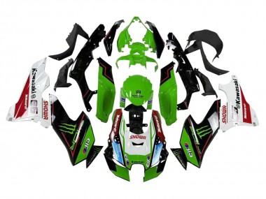Beste Kawasaki ZX10R Motorrad Verkleidung 2021-2025 - Grun Schwarz Weiss Rot Blau Showr Elf Monster