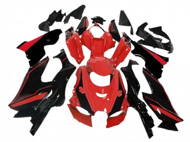Beste Kawasaki ZX10R Motorrad Verkleidung 2021-2025 - Rot Glanzendes Schwarz
