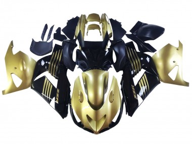 Beste Kawasaki ZX14R ZZR1400 Motorrad Verkleidung 2006-2011 - Gold Schwarz