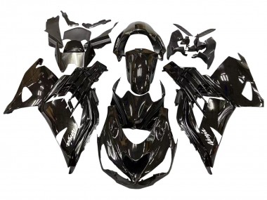 Beste Kawasaki ZX14R ZZR1400 Motorrad Verkleidung 2012-2024 - Glanzendes Schwarz Matt Schwarz Weiss Ninja