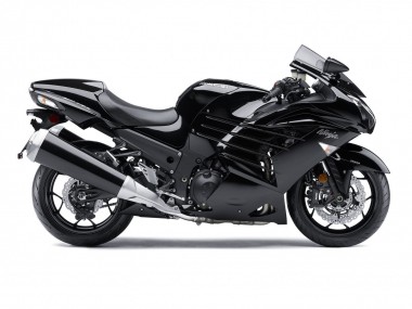 Beste Kawasaki ZX14R ZZR1400 Motorrad Verkleidung 2012-2024 - Glanzendes Schwarz Matt Schwarz Weiss Ninja