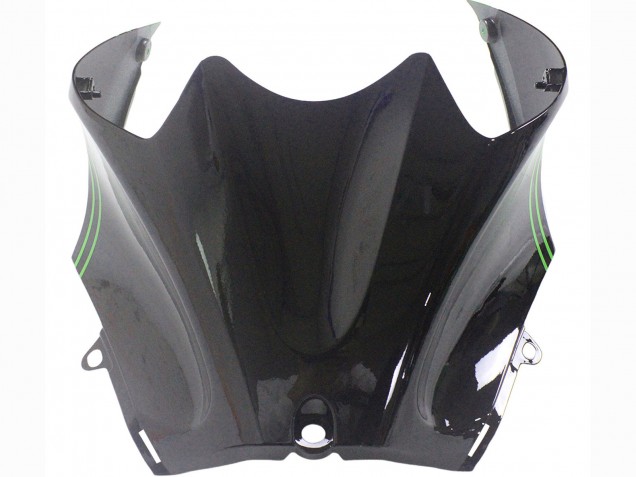 Beste Kawasaki ZX14R ZZR1400 Motorrad Verkleidung 2012-2024 - Grun Glanzendes Schwarz Streifen