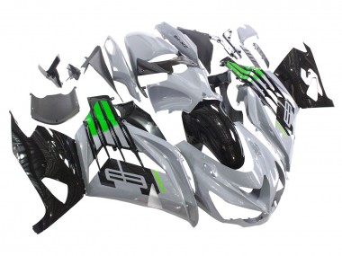 Beste Kawasaki ZX14R ZZR1400 Motorrad Verkleidung 2012-2024 - Grau Grun Schwarz