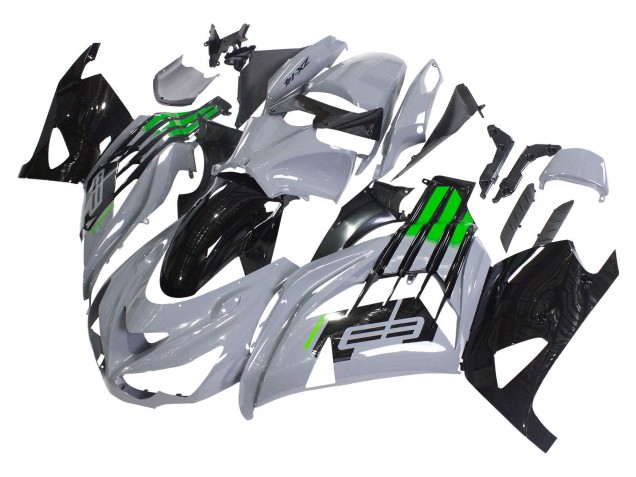 Beste Kawasaki ZX14R ZZR1400 Motorrad Verkleidung 2012-2024 - Grau Grun Schwarz